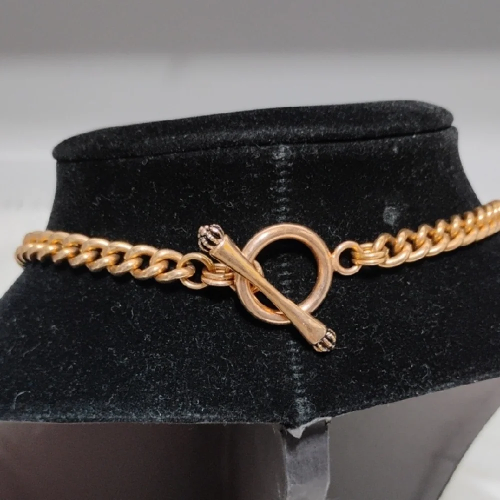 Juicy Couture Vtg Gold-Tone Pave Heart Pendant Chain Necklace - Picture 5 of 13